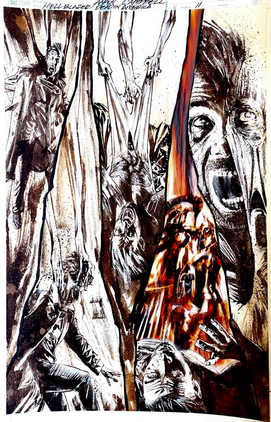 Aaron Campbell - Hellblazer Dead in America 11 - Page # 3 * Comic Art