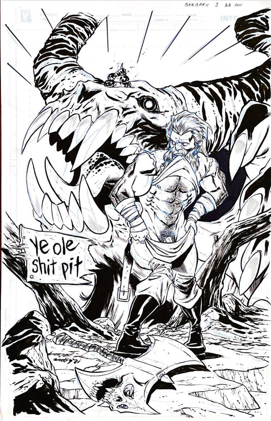 Tim Seeley - Barbaric 3-  Black bag cover