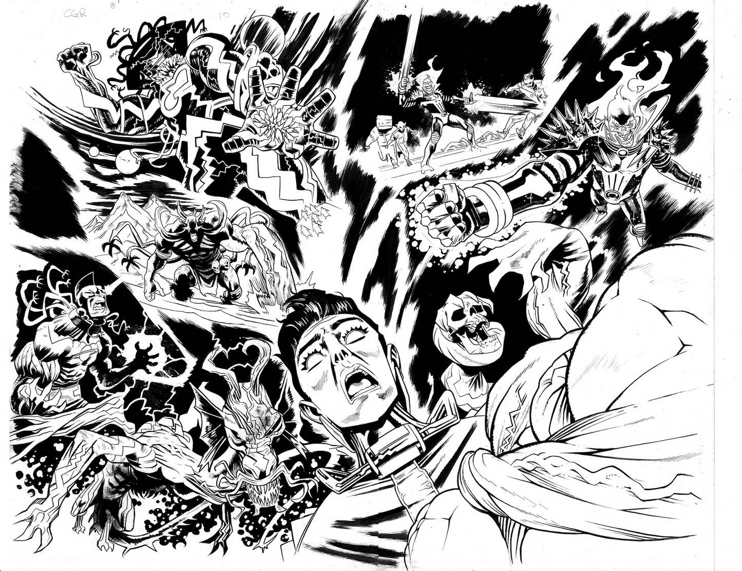 Scott Hepburn - Cosmic GhostRider Issue #4 -  Double page spread # 10 - 11