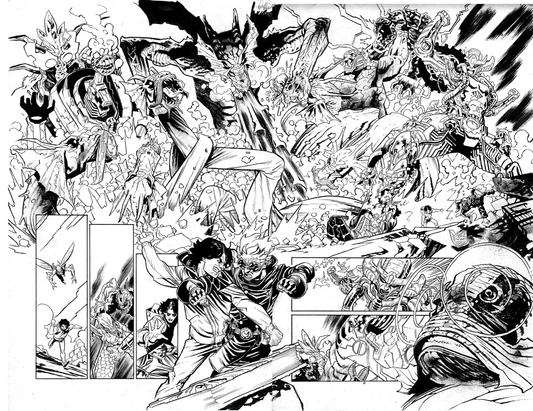 Scott Hepburn -  Marvel Monsters Issue # 1   Double page spread # 6 - 7