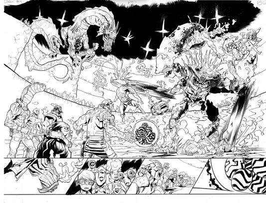 Scott Hepburn - Drax Issue #4 -Double page spread # 10-11.