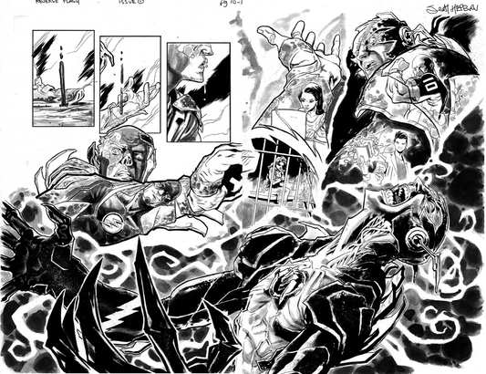Scott Hepburn -  Reverse Flash Issue #1  Double page spread # -10-11
