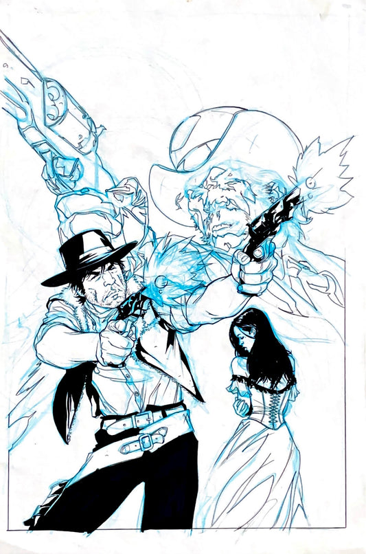 Kalman Andrasofszky - The Cisco Kid vs Wyatt Earp #2 Cover