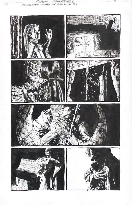 Aaron Campbell -  Hellblazer: Dead in America Issue 1 -  Page #9