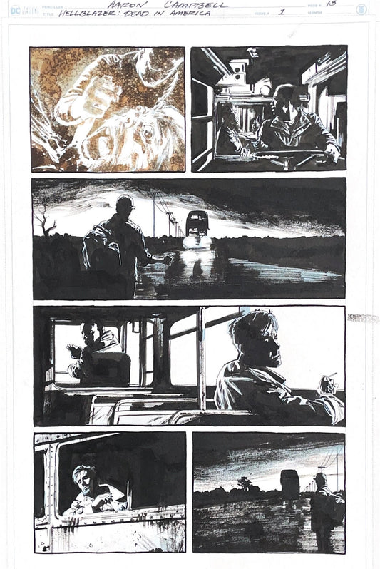 Aaron Campbell -  Hellblazer: Dead in America Issue 1 - Page #13