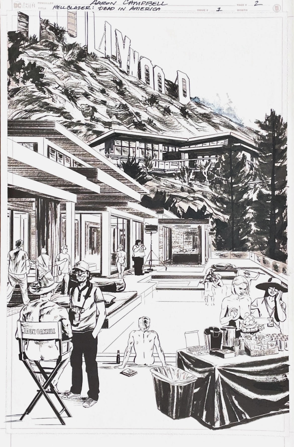 Aaron Campbell -  Hellblazer: Dead in America Issue 1 - Page #2