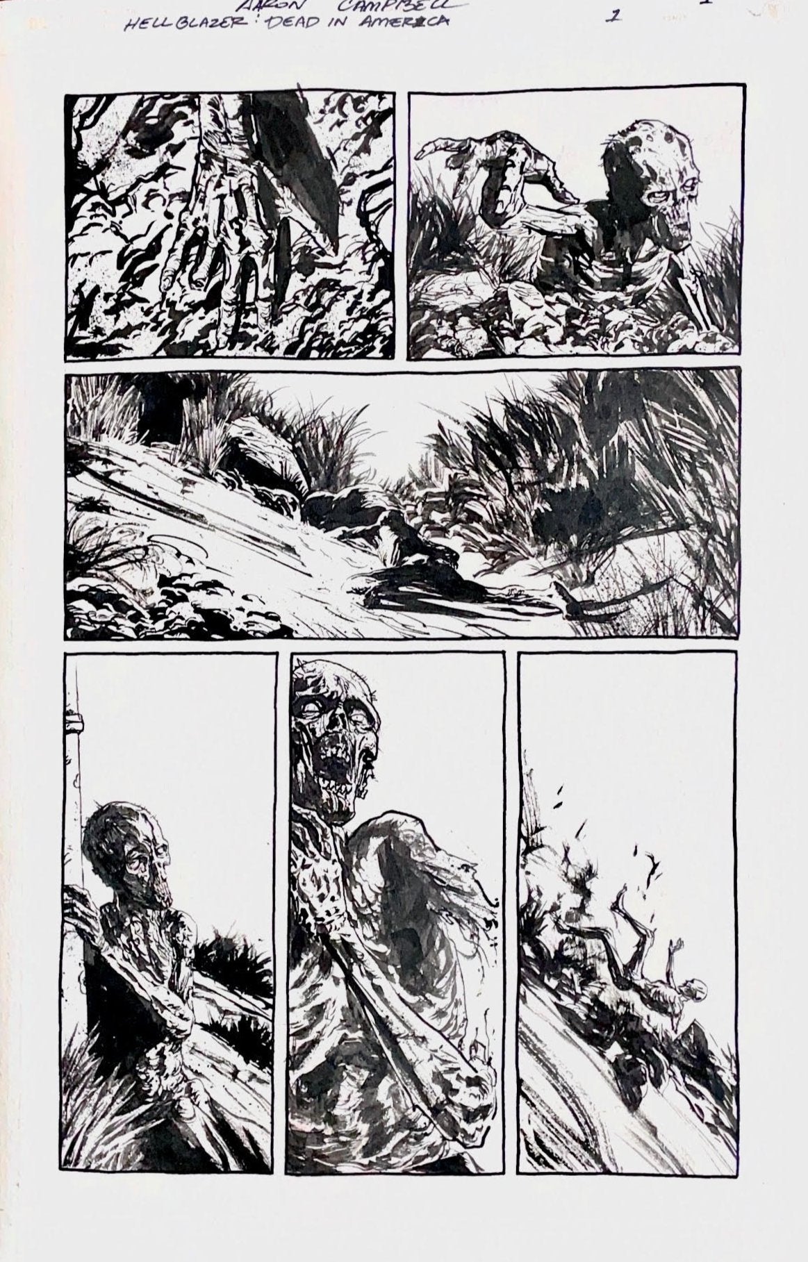 Aaron Campbell -  Hellblazer:  Dead in America Issue 1 -  Page #1