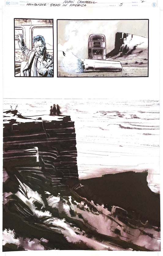 Aaron Campbell -  Hellblazer: Dead in America Issue 5 -  Page # 2
