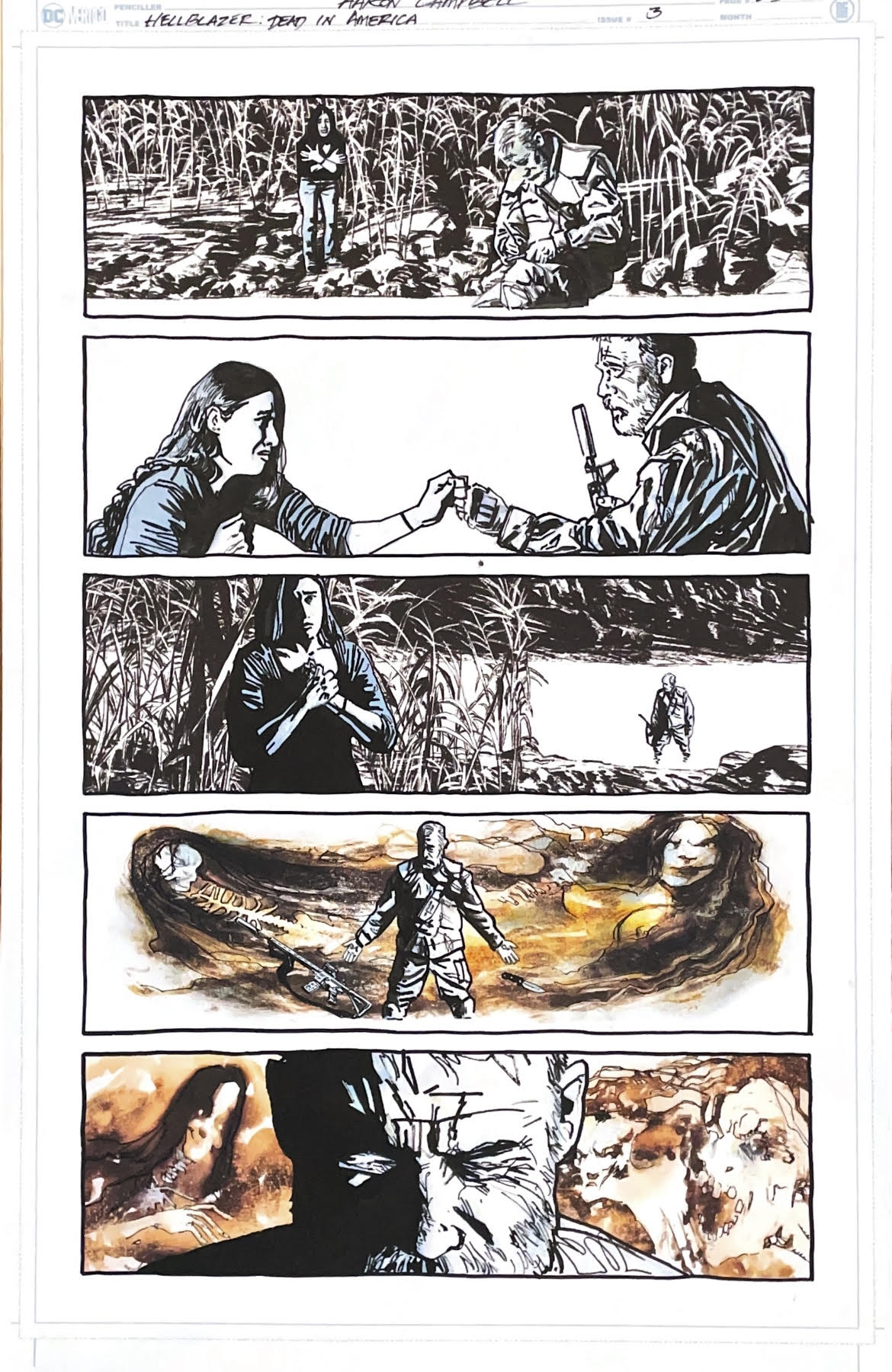Aaron Campbell -  Hellblazer: Dead in America Issue 3 -  Page # 25