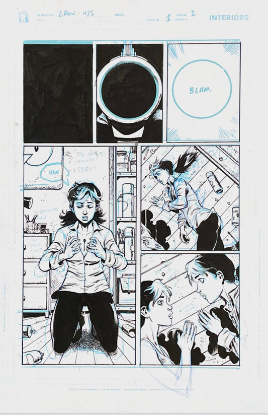 Jim Terry - The Crow us Hack/Slash #1- P1. Pencils by Tim Seeley, inks by Jim Terry