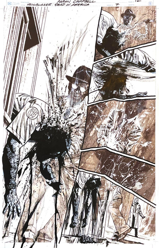 Aaron Campbell -  Hellblazer: Dead in America Issue 7 -  Page # 12