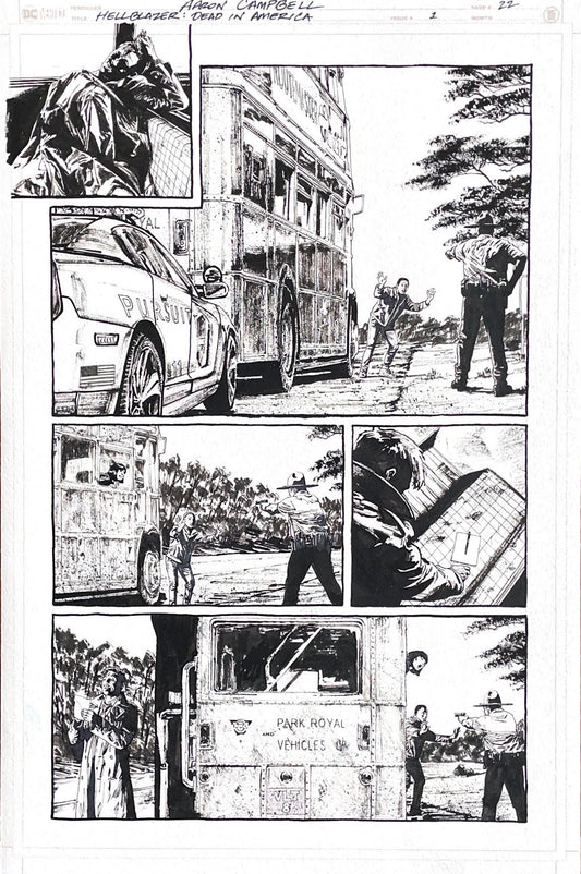 Aaron Campbell -  Hellblazer: Dead in America Issue 1 -  Page #22